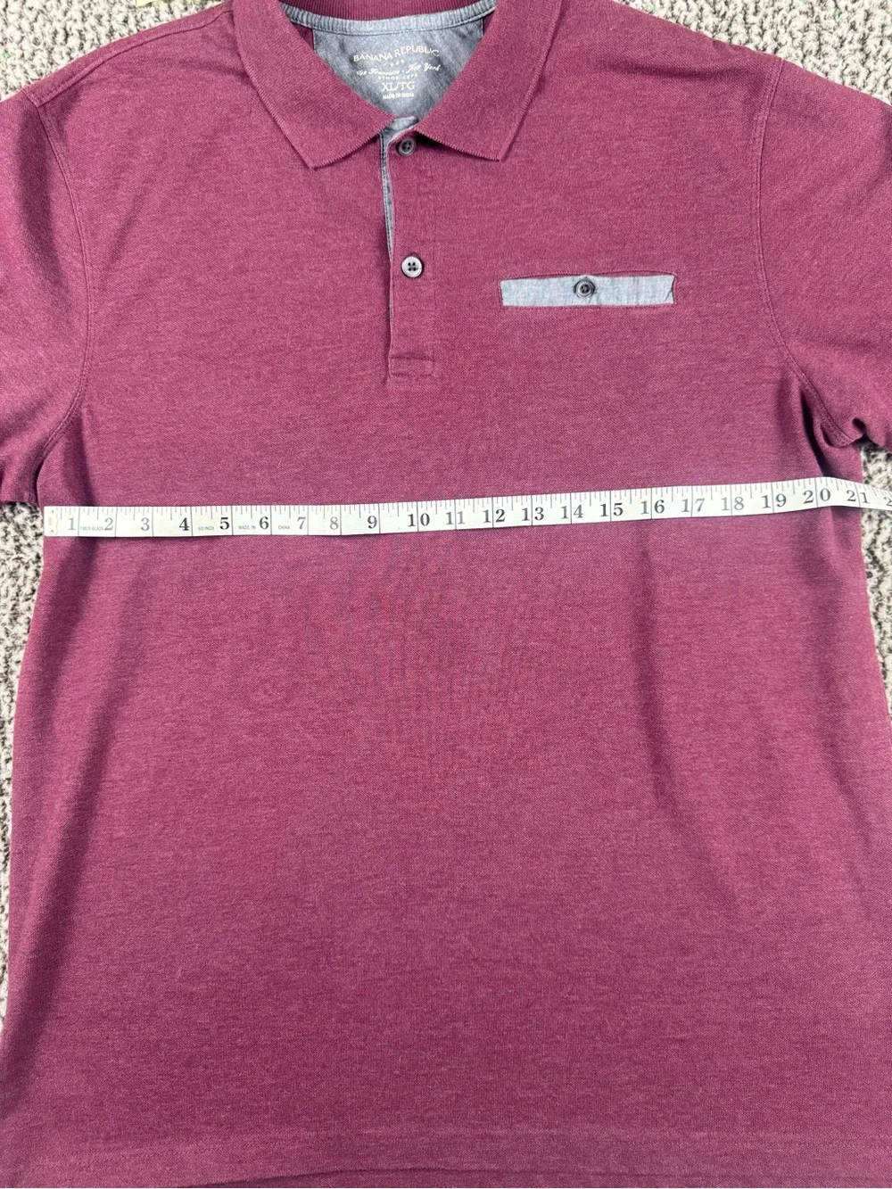 Banana Republic Men's Burgundy Polo Shirt XL